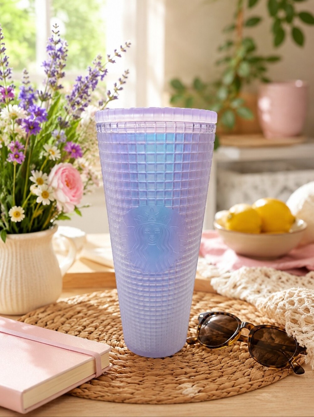 Starbucks Lilac Grid Cold Cup Tumbler